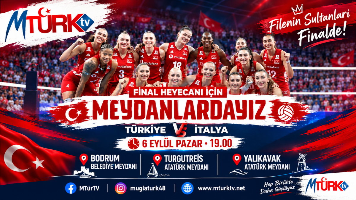 Voleybol Finali Bodrum'da Dev Ekranda!