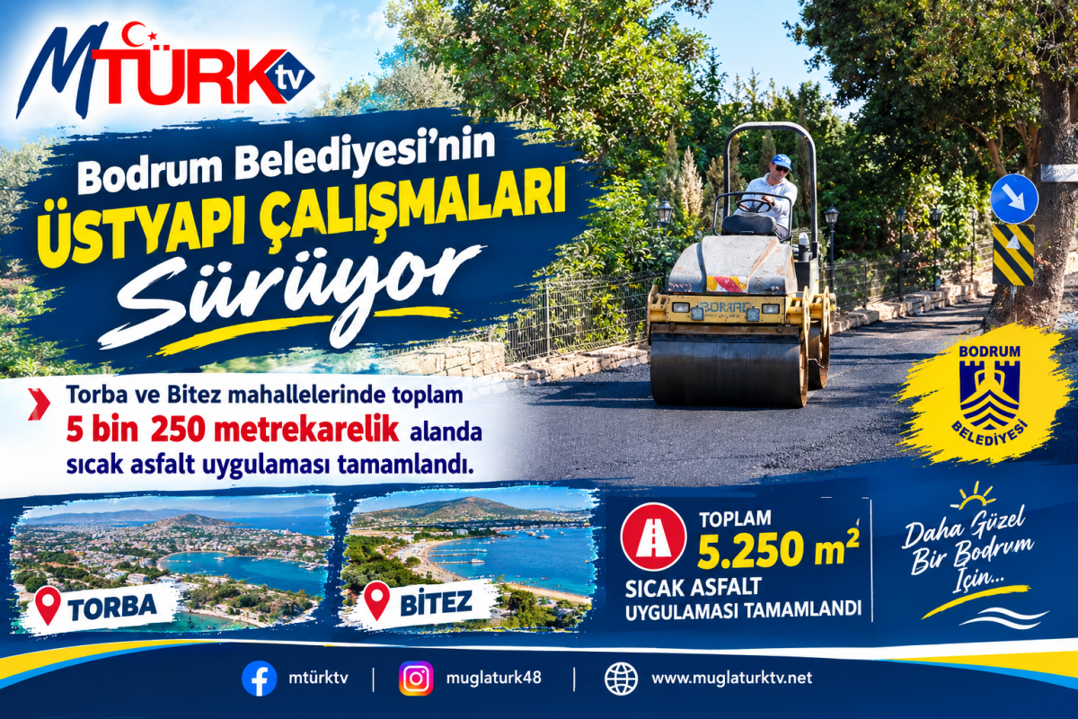 Bodrum'da 5 Bin 250 Metrekare Asfalt